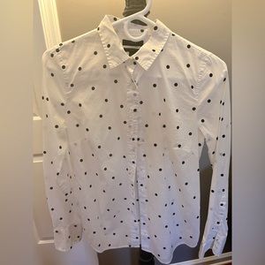 #JCrew polka dot button down